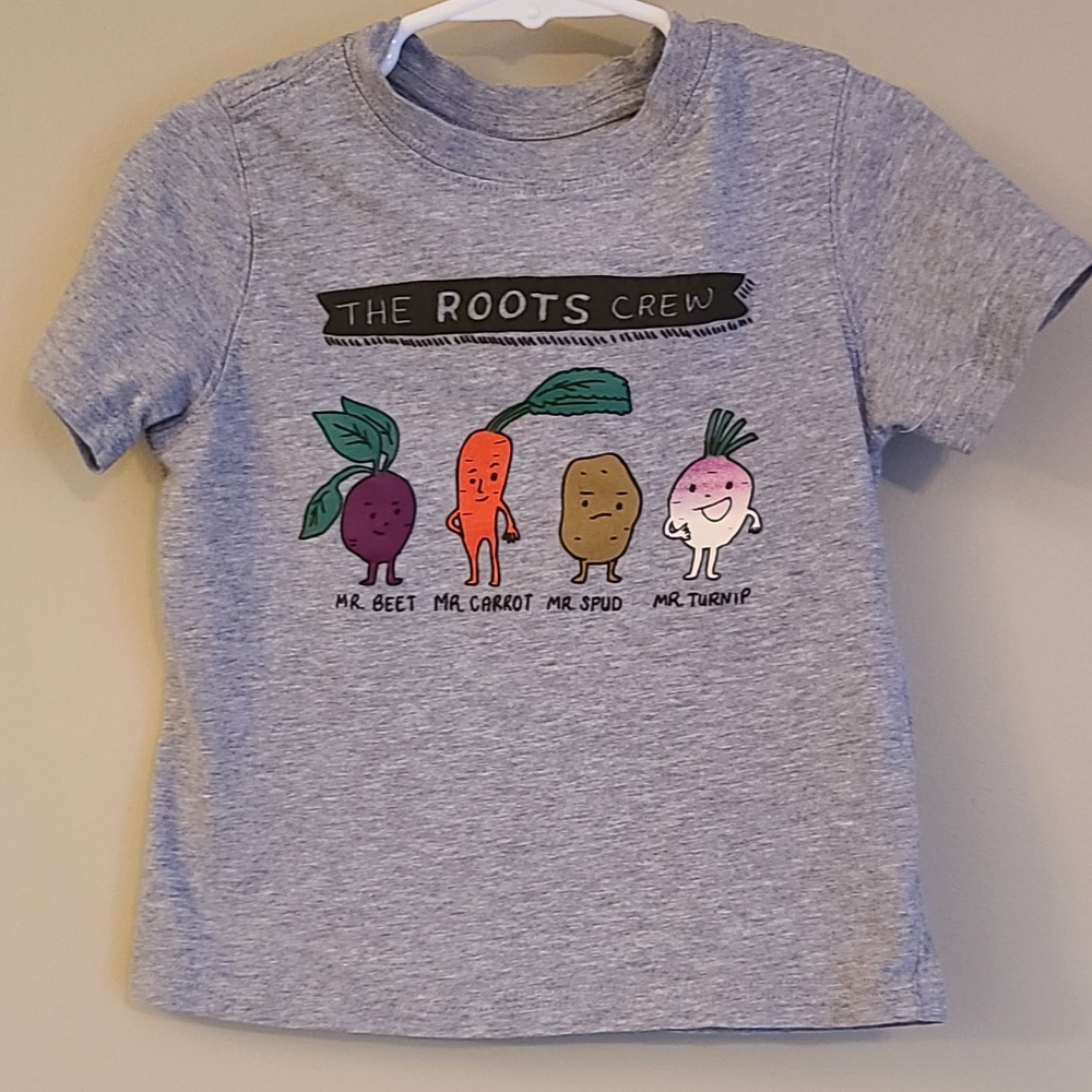 "The Roots Crew" grey Roots short sleeved tee shirt